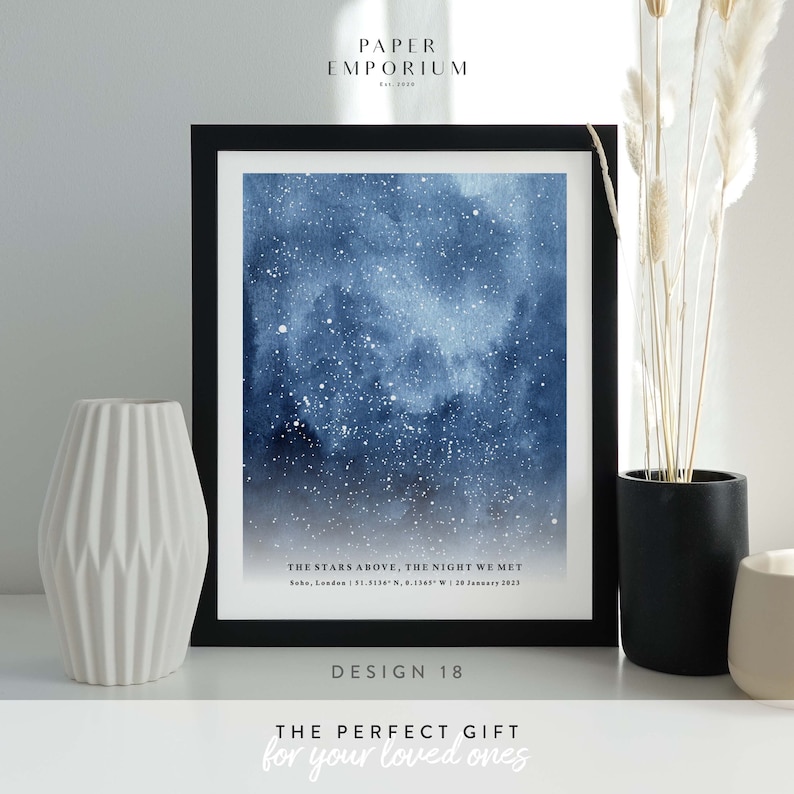 personalised star map valentines gift