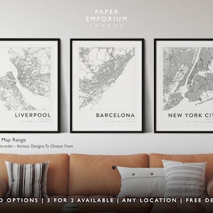 Custom Map Prints Any Location 3 for 2 Offer, - City Print, City Map, Map Print, Map Print, Map Print Poster, Custom Map #076