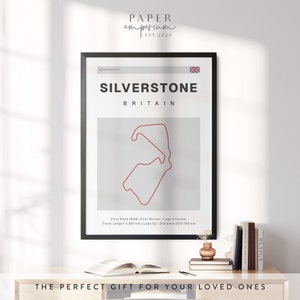Silverstone Grand Prix-posterkunstprint, F1-kunst, elk nummer, 3 voor 2 aanbieding | Perfecte cadeaus voor motorsportfans, formuleprints, cadeau voor vader #372