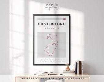 Silverstone Grand Prix Art Print: Formula Racing Track