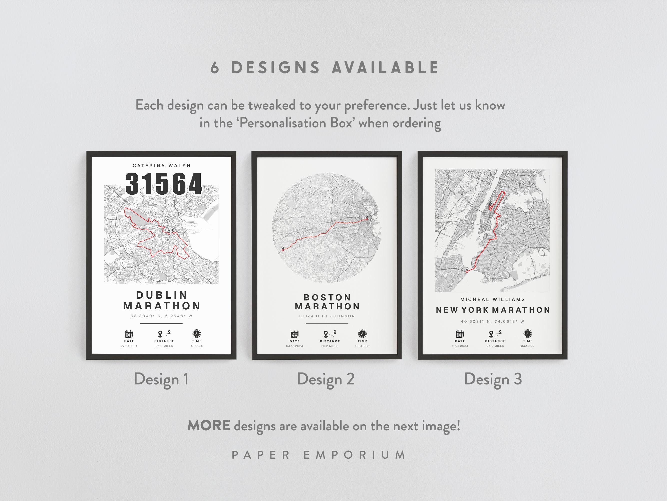 Any Marathon or Run Completion Map - Perfect Gift for Runners, New York Marathon, Personalised Completion Data, Commemorate 10k 5k Gift #320