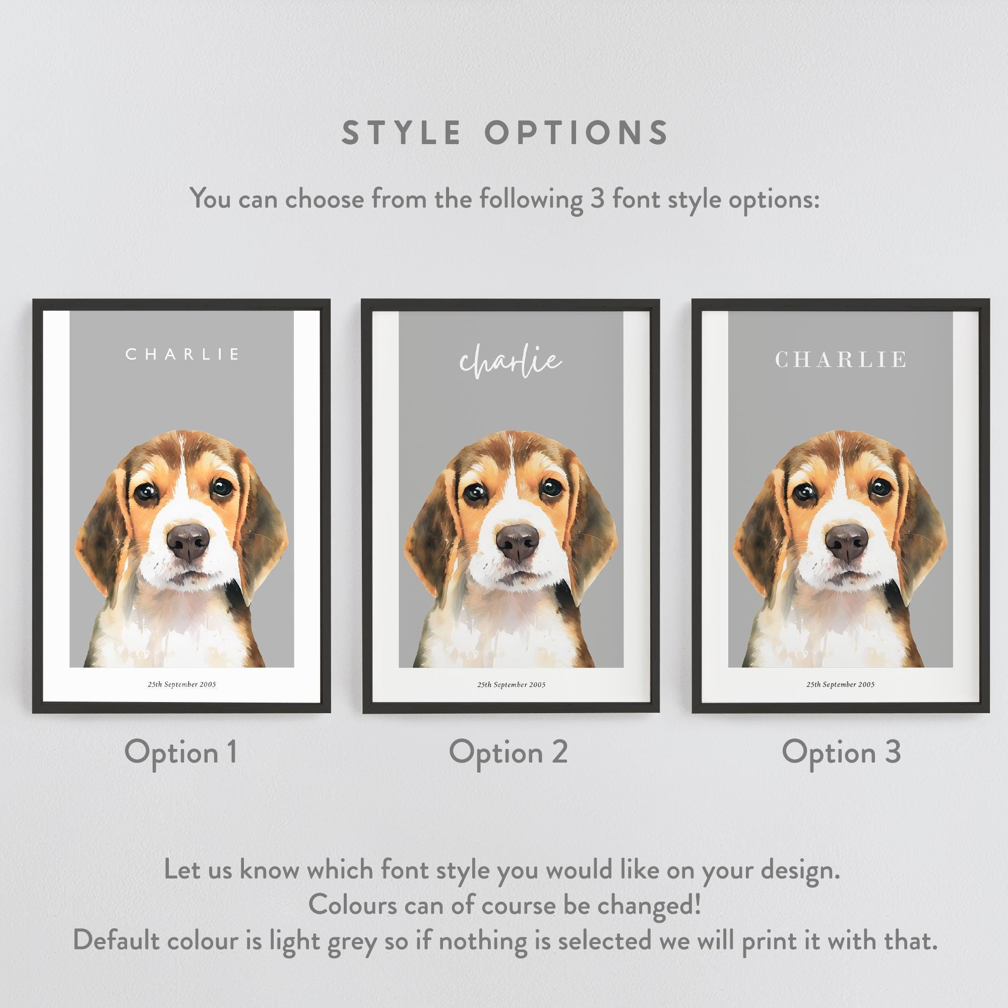 Custom Pet Portrait Print: Personalized Dog & Cat Wall Art - Etsy