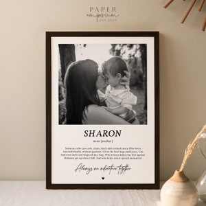 Photo Personalised Mum Definition - Framed Prints, Mothers Day, Gift for Mum, Custom Gift for Mothers Day or Birthday, Personalised #161