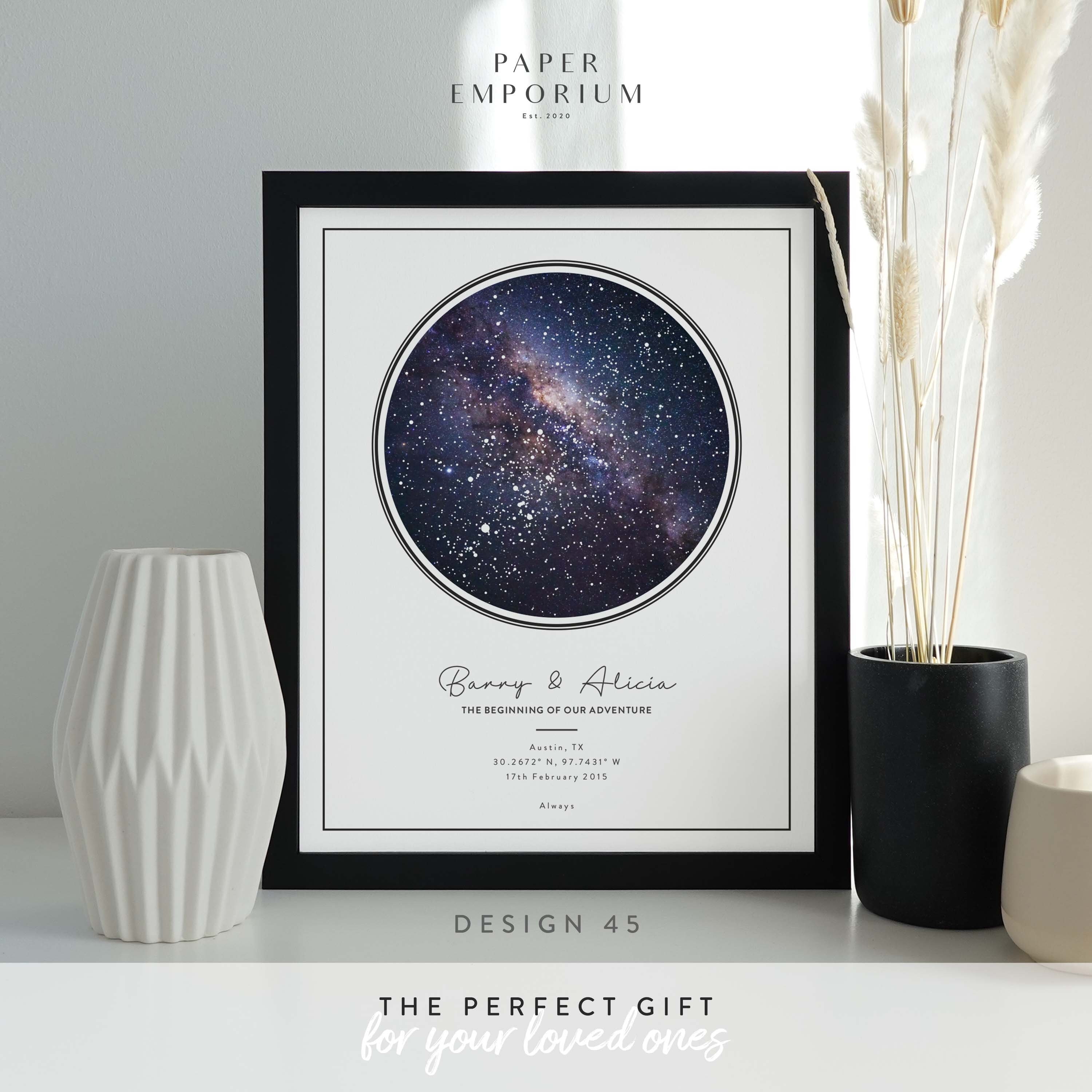 Spezialangefertigte Sternkarten