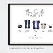 Wellie Boot Print, Fully Custom Welly Boots Print for Family, Fathers Day, Gift for Mum, Personalized Family Print, Wall Décor, Gift for Dad 