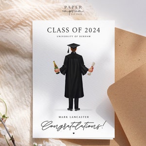 Custom Graduation Card - Congratulations On Your Graduation, University Card, School Graduation, Well Done, Proud Of You Card