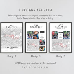 Personalised Marathon Completion Map: Runner Gift, New York or Any Race image 4