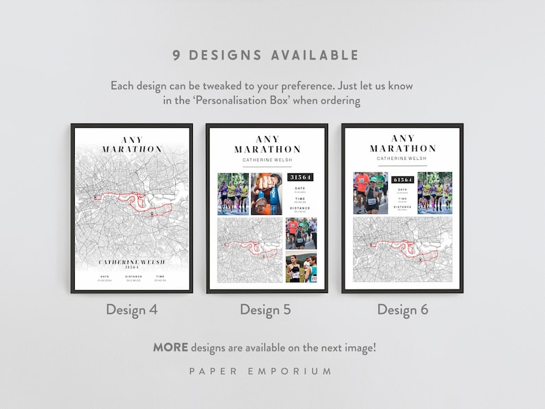 Personalised Marathon Completion Map: Runner Gift, New York or Any Race image 4