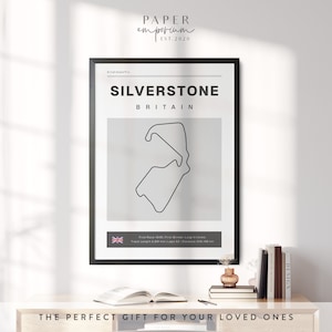 Silverstone Grand Prix-posterkunstprint, F1-kunst, elk nummer, 3 voor 2 aanbieding | Perfecte cadeaus voor motorsportfans, formuleprints, cadeau voor vader #371