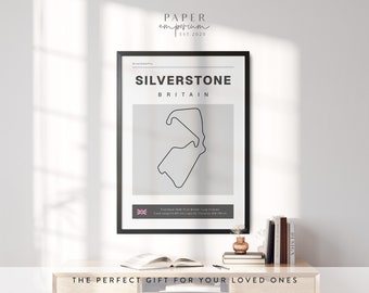 Silverstone Grand Prix Poster: Track Art Print