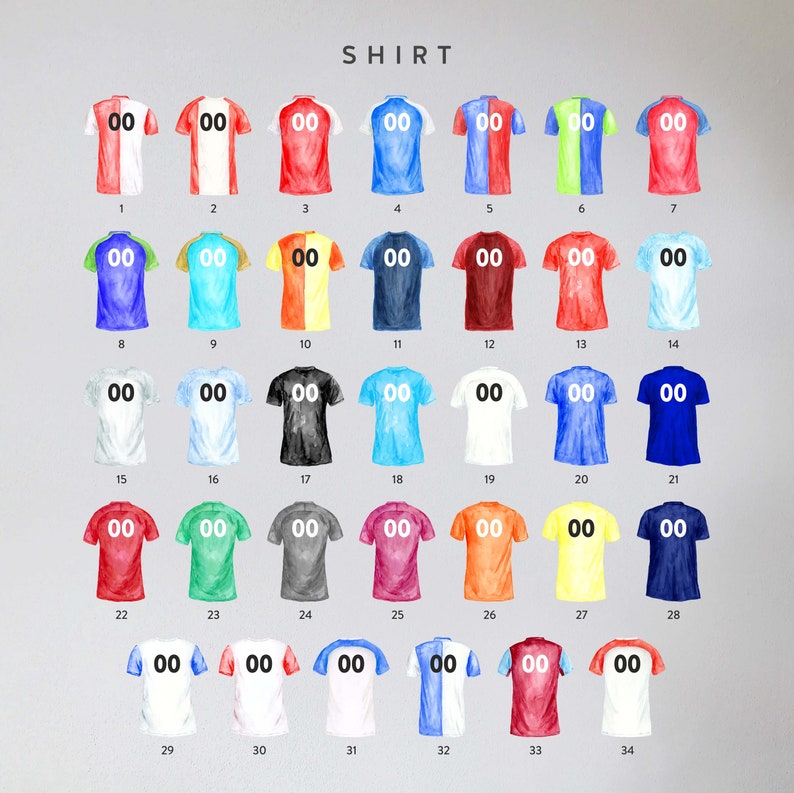Custom Family Football Shirt Print: Personalised Wall Art bild 3
