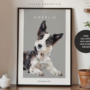Retrato de animal de estimação, retrato personalizado ilustrado personalizado, arte de parede personalizada para cães ou gatos, ideias para memoriais de animais de estimação, qualquer animal de estimação, totalmente personalizado #232