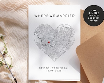 Wedding Anniversary Card Greeting Card Gold Print Hot Air Balloon