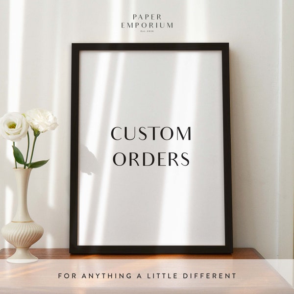 Custom Order Print Listing