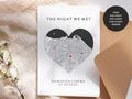 Custom Map Anniversary Card: The Night We Met, Location Keepsake