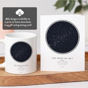 Mapa estelar enmarcado, Noche en que dijimos "Sí, acepto" - Regalo de aniversario, Con marco, Impresión del cielo nocturno, Mapa estelar, Impresión de constelaciones, Personalizado #121 imagen 11