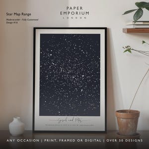 Custom Star Map Print, Night We Met Anniversary Gift, Night Sky Print, Map Star Poster, Wedding Gift, Constellation Print, Personalised image 10