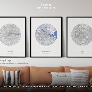 Jede Farbe Map Dekor - Jeder Ort Made to Order - 3 für 2 Angebot, Premium Kunstwerk für Zuhause, personalisiertes modernes Geschenk # 499