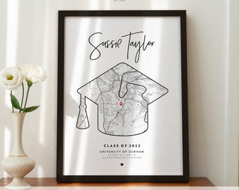 Graduation Gifts Map Print - For Her, Congratulations, For Him,  Graduation Print Islamic, Graduation Print Friends, For Son, Daughter #343