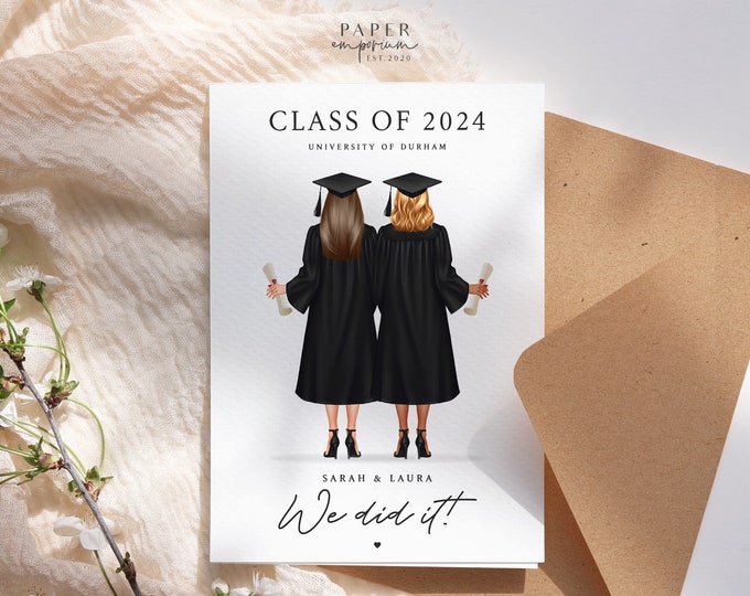 Custom Graduation Card - Congratulations On Your Graduation, University Card, School Graduation, Well Done, Proud Of You Card