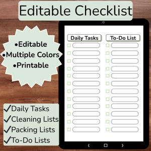 Editable Blank Check List *Download & Print*