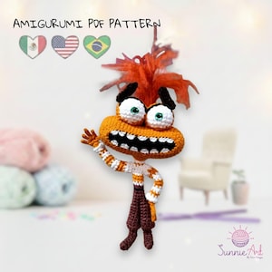 Anxiety InsideOut  Amigurumi crochet PDF pattern