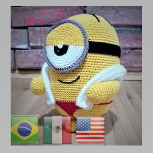 PDF amigurumi crochet pattern - stuart in bikini