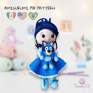 Bluey and Karen amigurumi PDF pattern