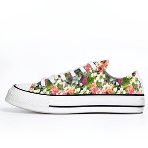 Floral Custom Schuhe Unisex Low Top Canvas Schuhe