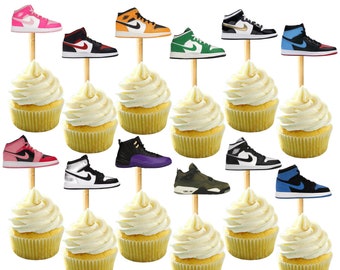 Sneaker Cupcake Toppers, Shoe cupcake toppers, Sneaker party decorations, sneakerhead party