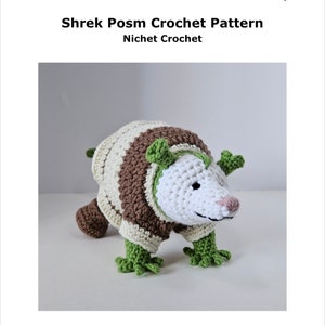 Shrek Opossum Crochet Pattern, English PDF digital download (read item details)