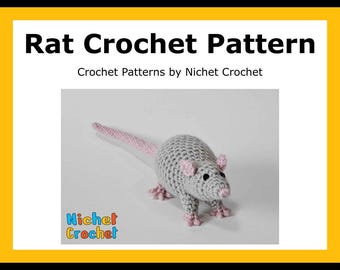 Rat Crochet Pattern, English PDF digital download (read item details)