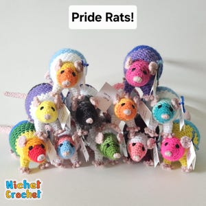 LGBTQ Pride Crochet Rat Plush