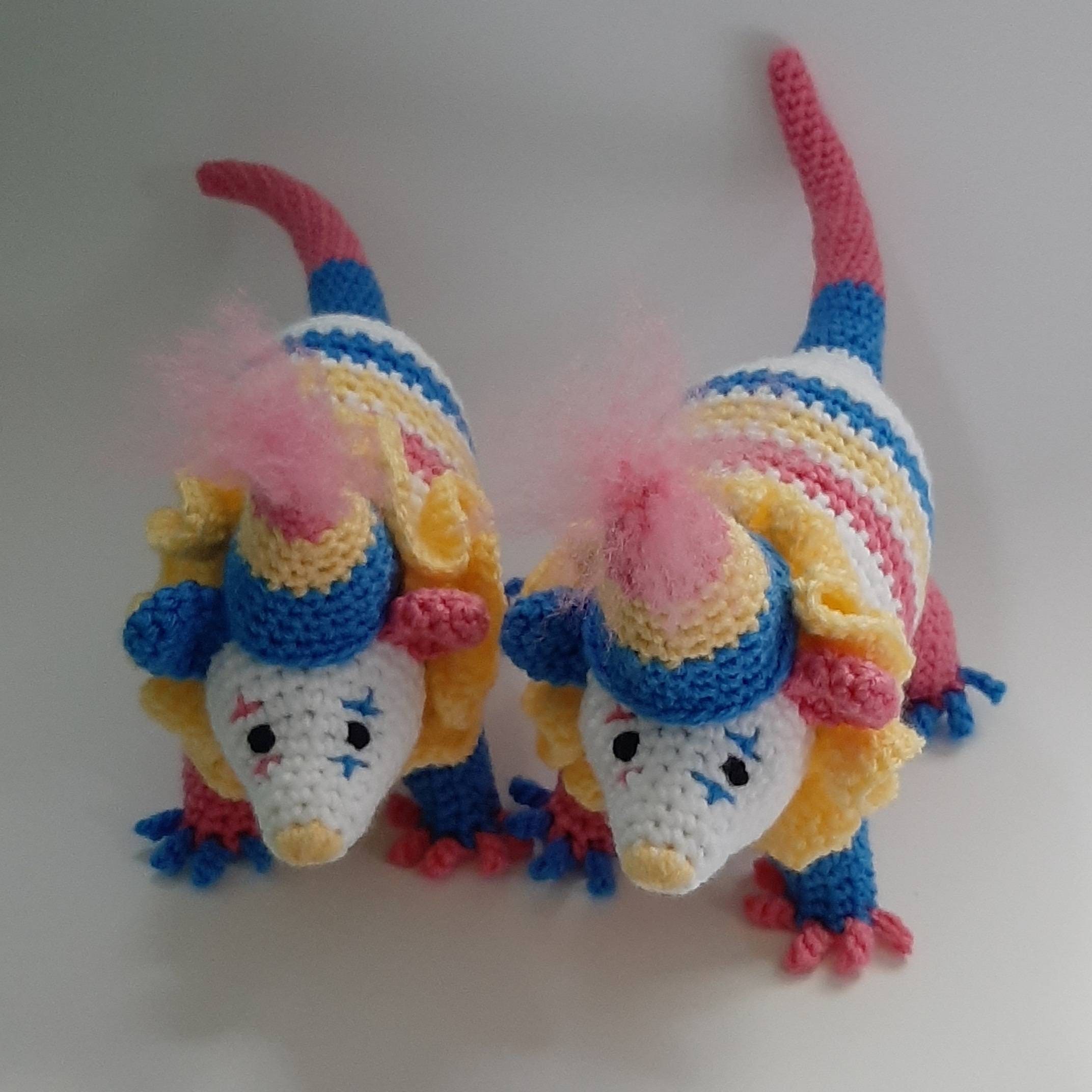 Clown Opossum Crochet Pattern English PDF Digital Download Etsy