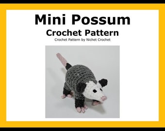 Mini Opossum Crochet Pattern, English PDF digital download (read item details)