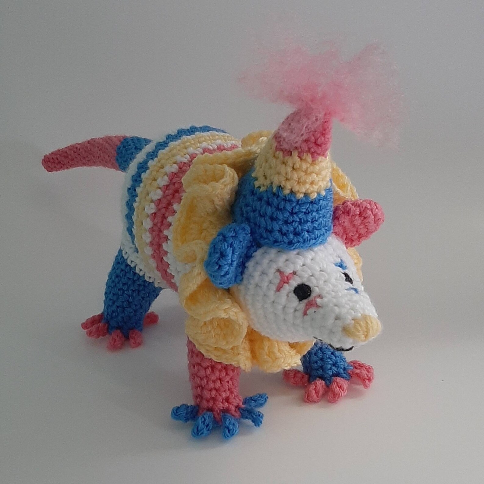 Clown Opossum Crochet Pattern English PDF Digital Download Etsy UK