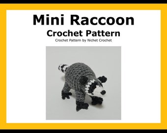 Mini Raccoon Crochet Pattern, English PDF digital download (read item details)