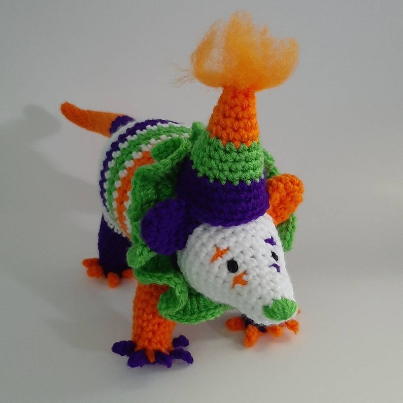 Clown Opossum Crochet Pattern English PDF Digital Download Etsy UK