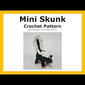 Mini Skunk Crochet Pattern, English PDF digital download (read item details)