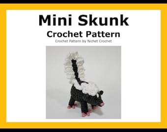 Mini Skunk Crochet Pattern, English PDF digital download (read item details)