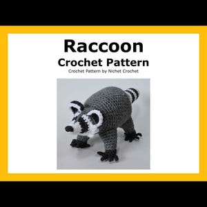 Raccoon Crochet Pattern, English PDF digital download (read item details)