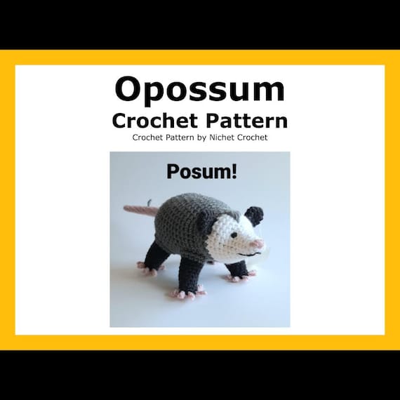Opossum Crochet Pattern, English PDF digital download (read item details)