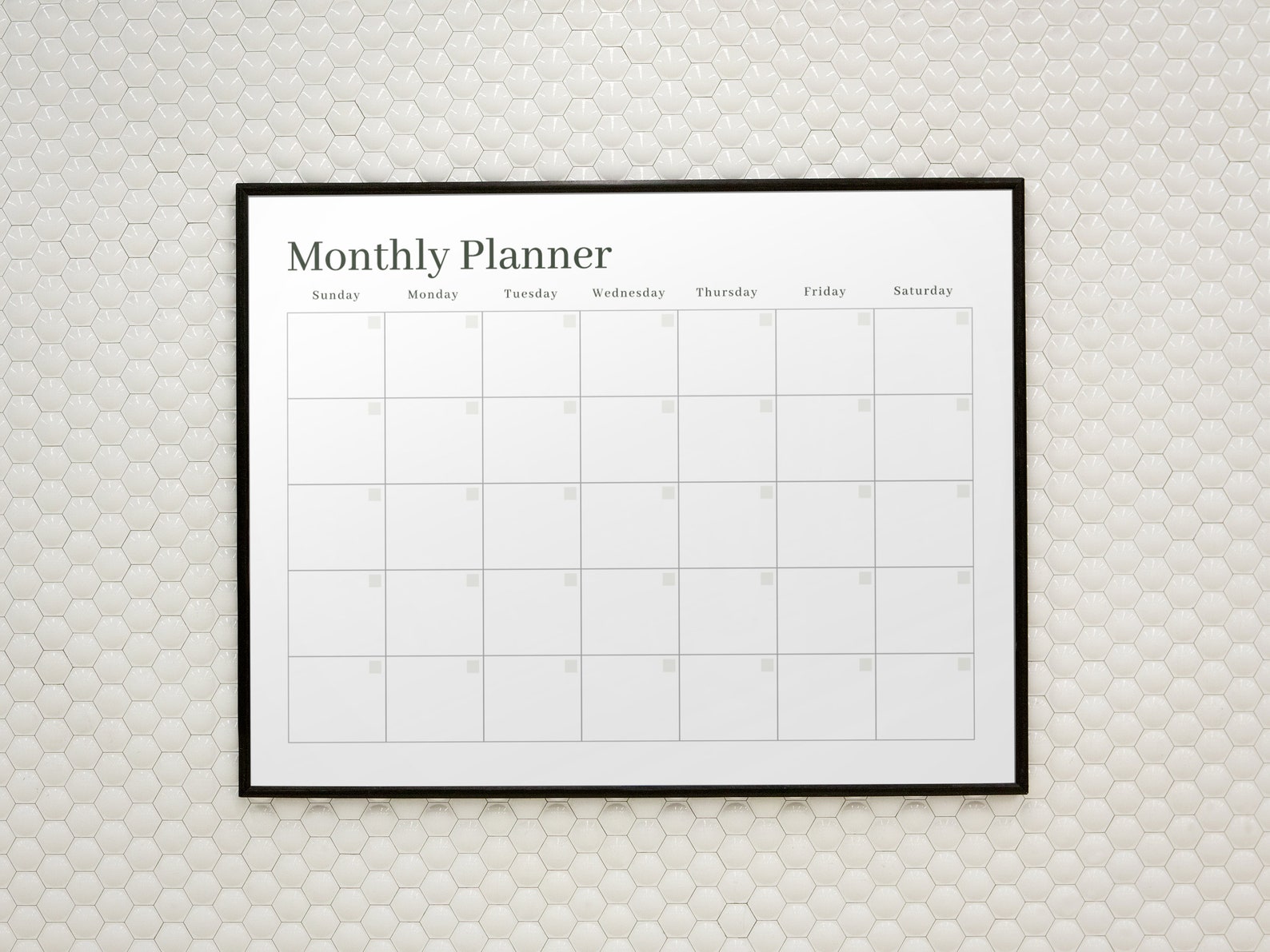 PRINTABLE Monthly Calendar A3 Monthly Weekly Calendar Etsy