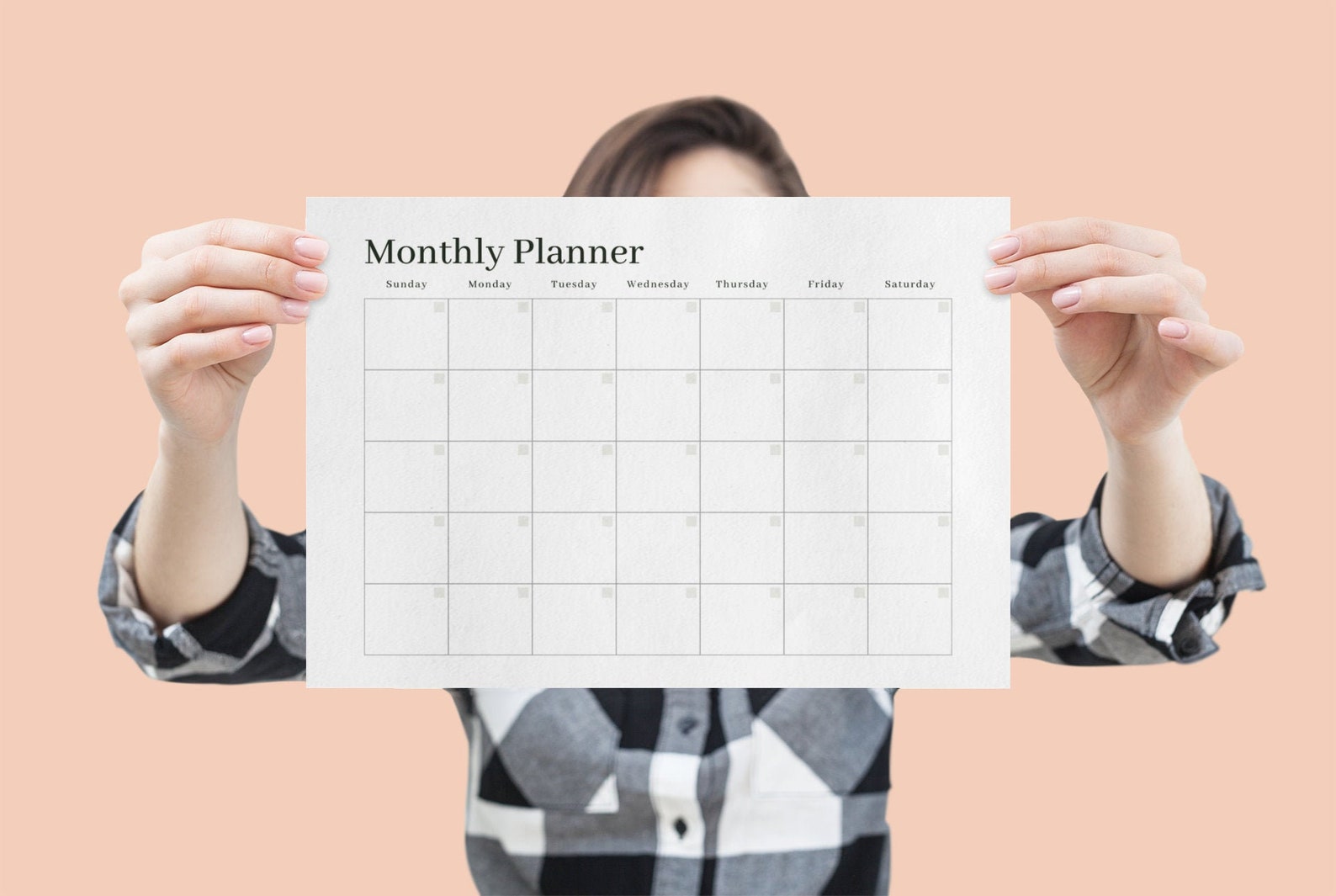 PRINTABLE Monthly Calendar A3 Monthly Weekly Calendar Etsy