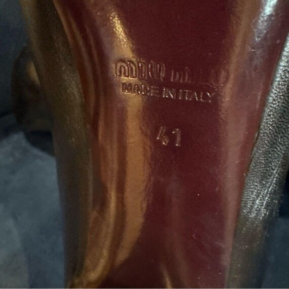 1990s Miu Miu Black High Heels. Size 41 - image 7