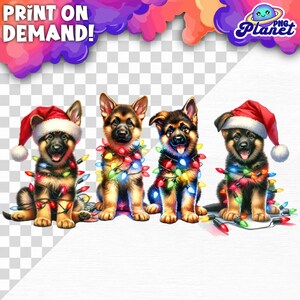 Deutscher Schäferhund Eingehüllt in Weihnachtslichter Weihnachten Deutscher Schäferhund PNG Weihnachten Tier Png Deutscher Schäferhund Mama