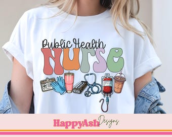Nurse PNG Graphics Graphic Public Health Nurse Digital Download Public Health Nurse Digital Download Graphic Retro image