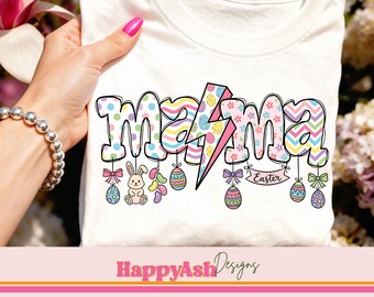 Ostern Mama PNG Frühling Mama Shirt Design Bunny Mom Sublimation PNG Kommerzielle Nutzung Grafik Sofortiger Download