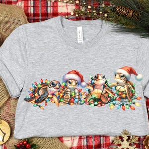 Sea Turtle Christmas PNG Cute Santa Turtle Sublimation Festive Holiday Digital Download for Shirts Mugs Crafts Stickers and More