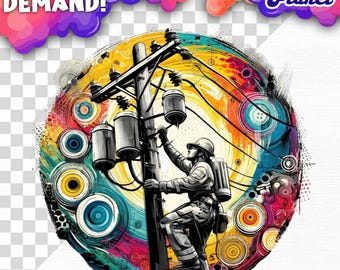 Lineman PNG Lineman Electrician Blue Collar jobs Occupation Lineman Power PNG Commercial Use Lineman Gift Journeyman Lineman Sublimation